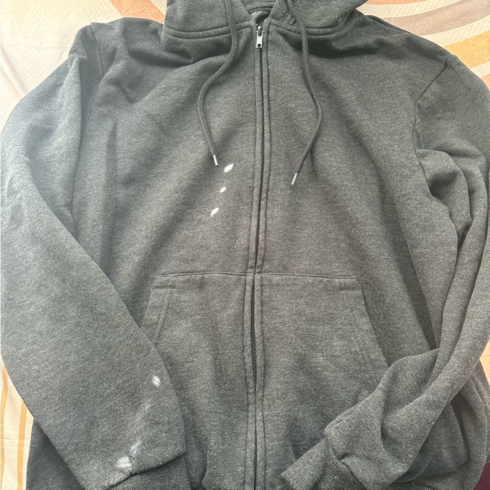 3/$10 Divided Dark Gray Zip Up Hoodie